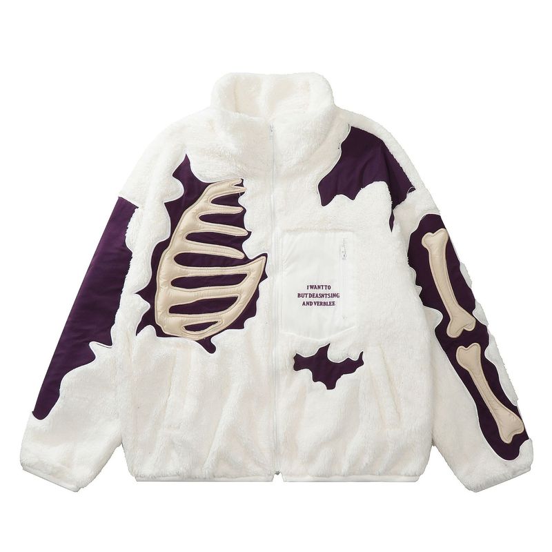 Giacca in cotone con colletto alto retrò da strada da uomo, marchio di moda maschile, giacca in cotone di lana d'agnello oversize e ampia_voghion.com