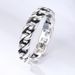 Qibao S Anello regolabile vintage in argento puro con catena cubana da donna, stile coreano, per dito indice_voghion.com