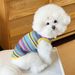 Pet Dog Cat Spring Summer New Breathable Hollow Woven Strap Dress Multi-color Thin Clothes For Bichon Teddy_voghion.com