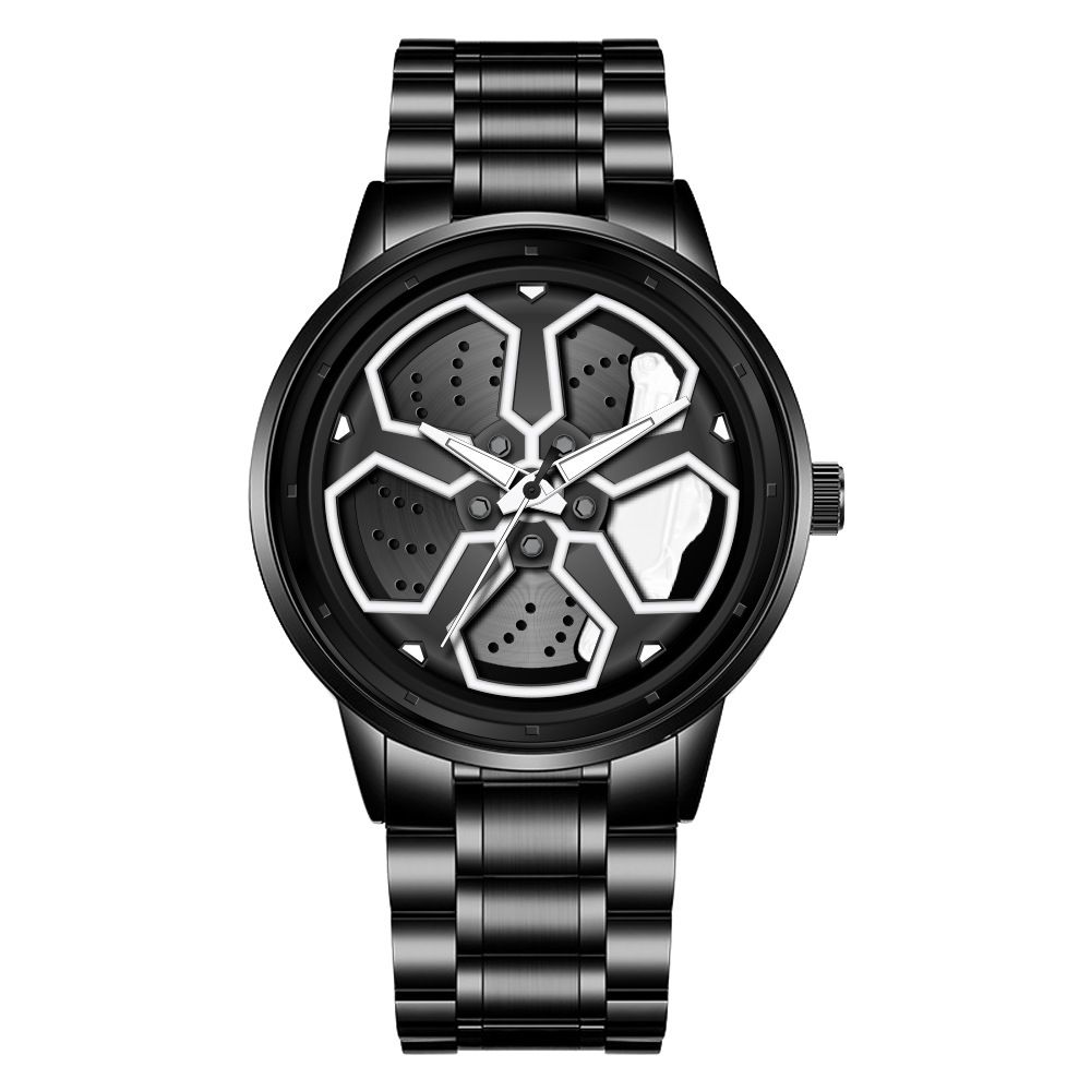 Reloj para hombre, nuevo reloj deportivo con ruedas, reloj de cuarzo con giro oportuno, resistente al agua y a la moda._voghion.com