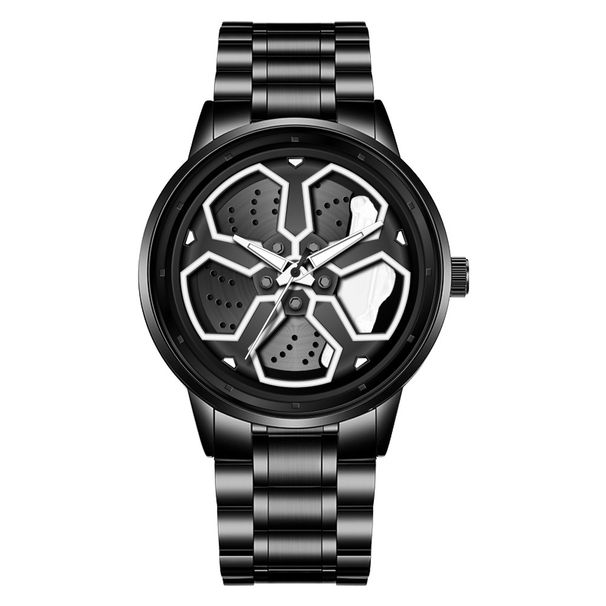 Reloj para hombre, nuevo reloj deportivo con ruedas, reloj de cuarzo con giro oportuno, resistente al agua y a la moda._voghion.com