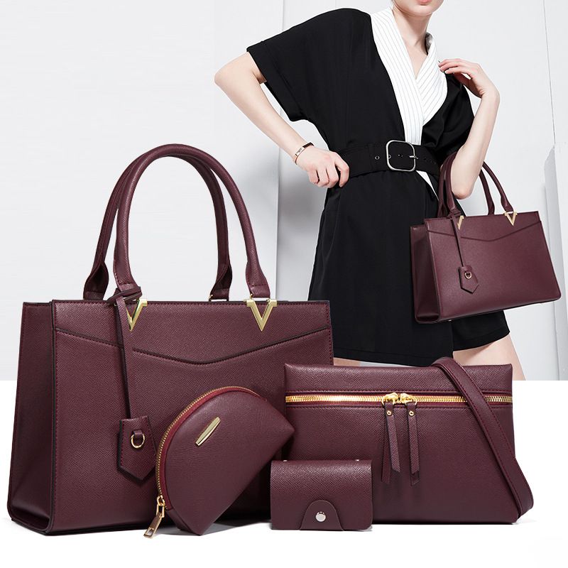Neue Mode frauen Tasche Handtasche Große Kapazität Vier Stück Set Mutter Tasche Schräge Straddle Große Tasche Mittlere Tasche_voghion.com