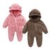 Infant And Toddler Double Sided Fleece With Open Hands And Feet Plus Velvet For Warmth, Solid Color One Piece Romper For Men And Women_voghion.com