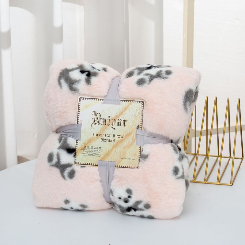 Fashion style short rabbit plush blanket sofa cover blanket autumn and winter thick crystal velvet blanket thick double sided velvet_voghion.com