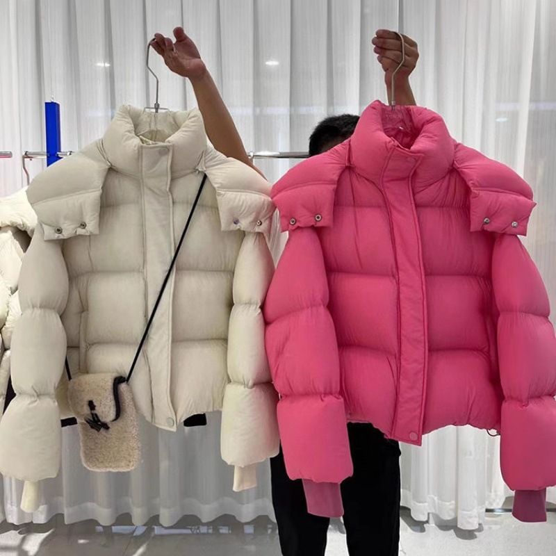 Petite-Exclusive Short Puffer Coat – Raspberry Pink, Chocolate Brown & Cream Options, Bio-Down Filled, Tailored For 5'4" & Under (S-XL)_voghion.com