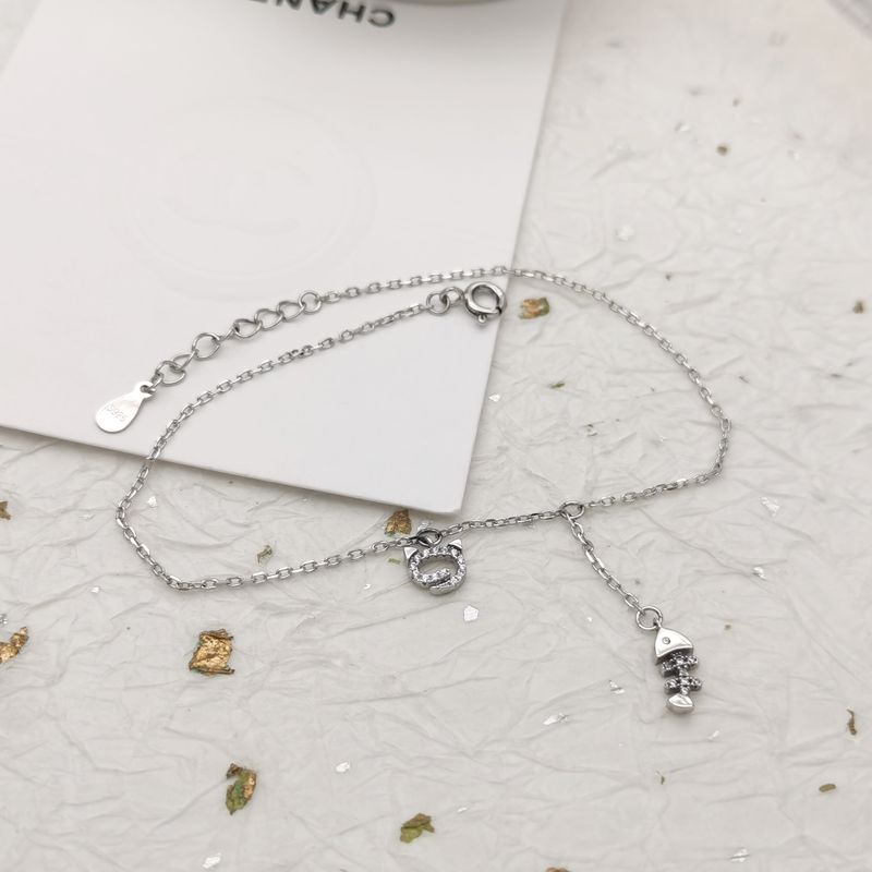 Full Body Silver (cat Fishbone Ankle Chain) Cute Japanese And Korean Fresh Ins Cool Style Foot Accessories_voghion.com