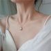 2021 Tulip Flower Necklace Cat's Eye Stone Diamond Pendant Women's Personalized Collar Chain with Colorless Design_voghion.com