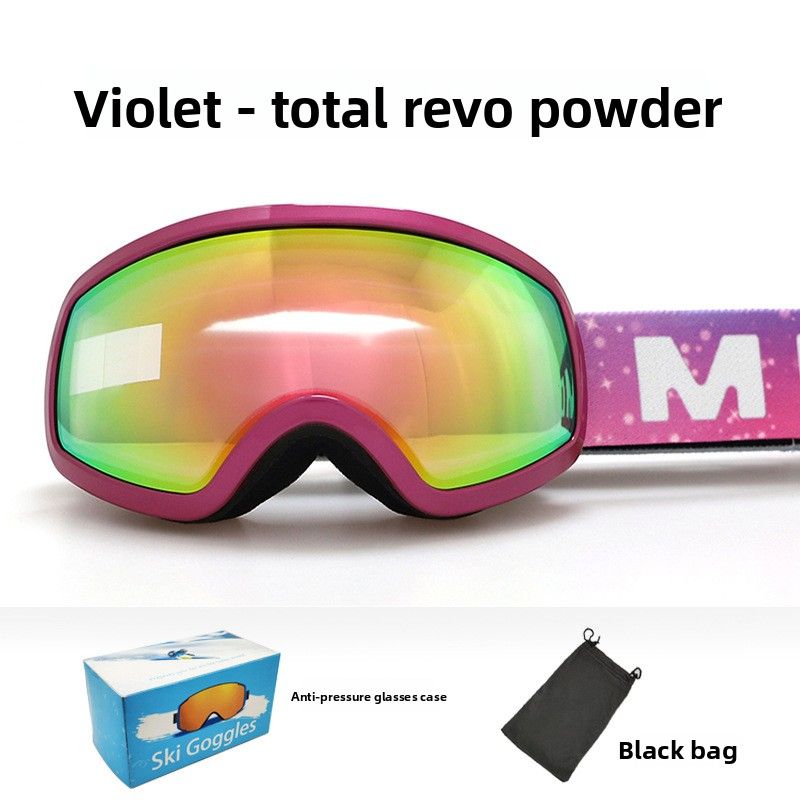 Óculos de esqui infantis esféricos com dupla camada antiembaçante, para crianças de 6 a 14 anos._voghion.com