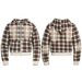 Eon Modish 25 Herbst Neue Amerikanische Mode High Street Plaid Design Jacke Mantel_voghion.com