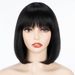 Peruka syntetyczna z krótkim prostym bobem, doczepiana do włosów, dla kobiet, w kolorze czarnym, z syntetycznymi włóknami, w kolorze bob_voghion.com