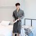 Men's Thickened flannel robe large size autumn and winter pajamas coral fleece bathrobe men and women couple home clothes plus velvet_voghion.com