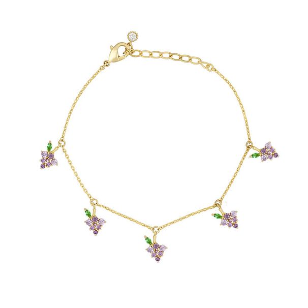 Trendy INS Colorful Cherry Peach Tropical Fruit Anklet For Women_voghion.com