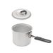 Compact Camping Pot - Foldable Handle Design Lightweight & Portable For Outdoor Cooking Boiling Water Tea & Coffee Perfect For Hiking & Road Trips_voghion.com