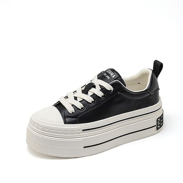 Internet-Berühmtheit, Statur, dicke Sohle, hohe Höhe, kleine weiße Schuhe, Frühlings- und Herbstsaison neu_voghion.com