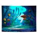 Sea view decorative fabric, dormitory home wallpaper, ins live broadcast background tapestry, psychedelic forest_voghion.com