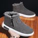 Men's Winter Velvet Thickened Warm Northeast Cotton Shoes Fur Integrated High-top Boots_voghion.com