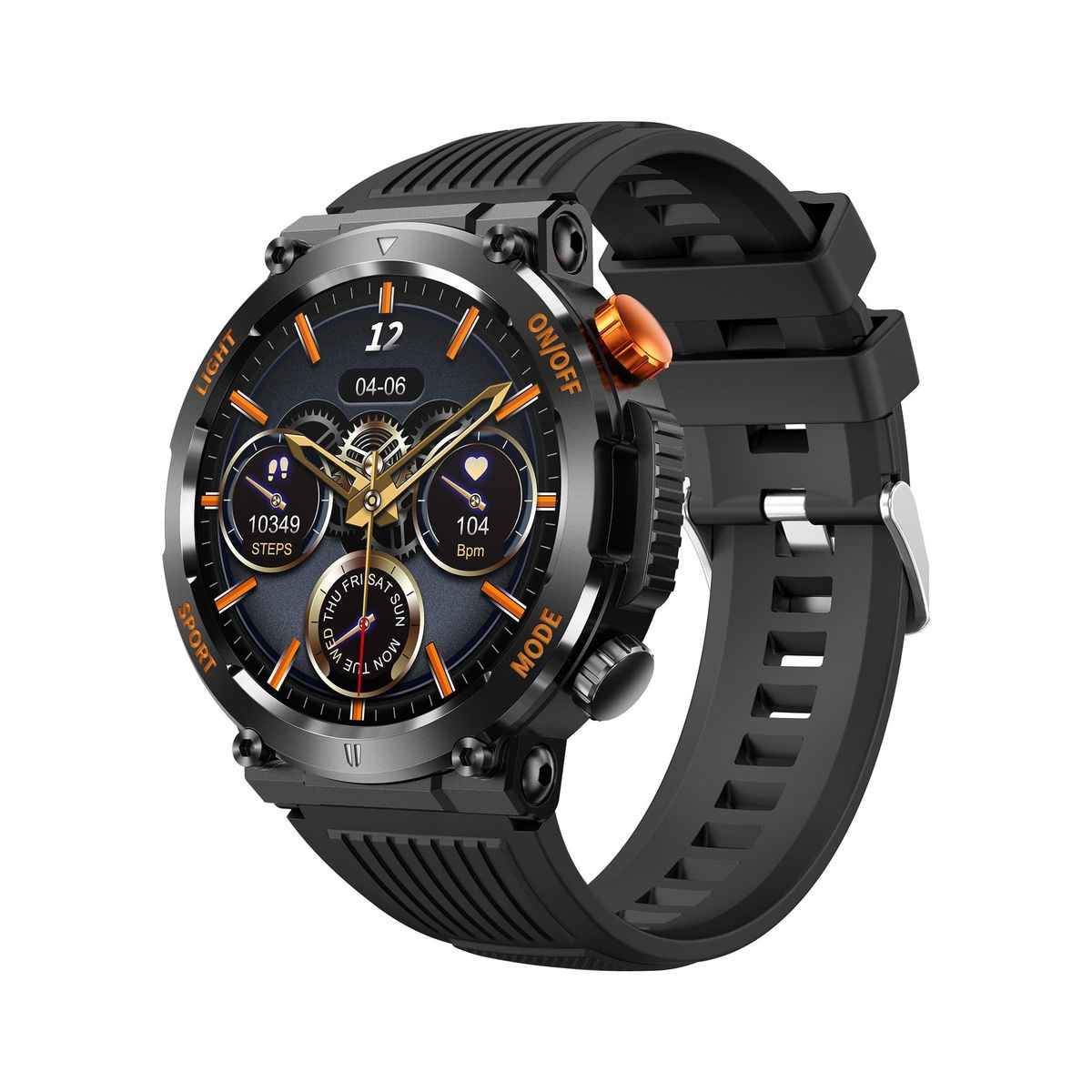 HT17 Smart Watch With Bluetooth Calling, Outdoor Compass, Heart Rate & Sleep Monitor, Weather Display, IP68 Waterproof_voghion.com