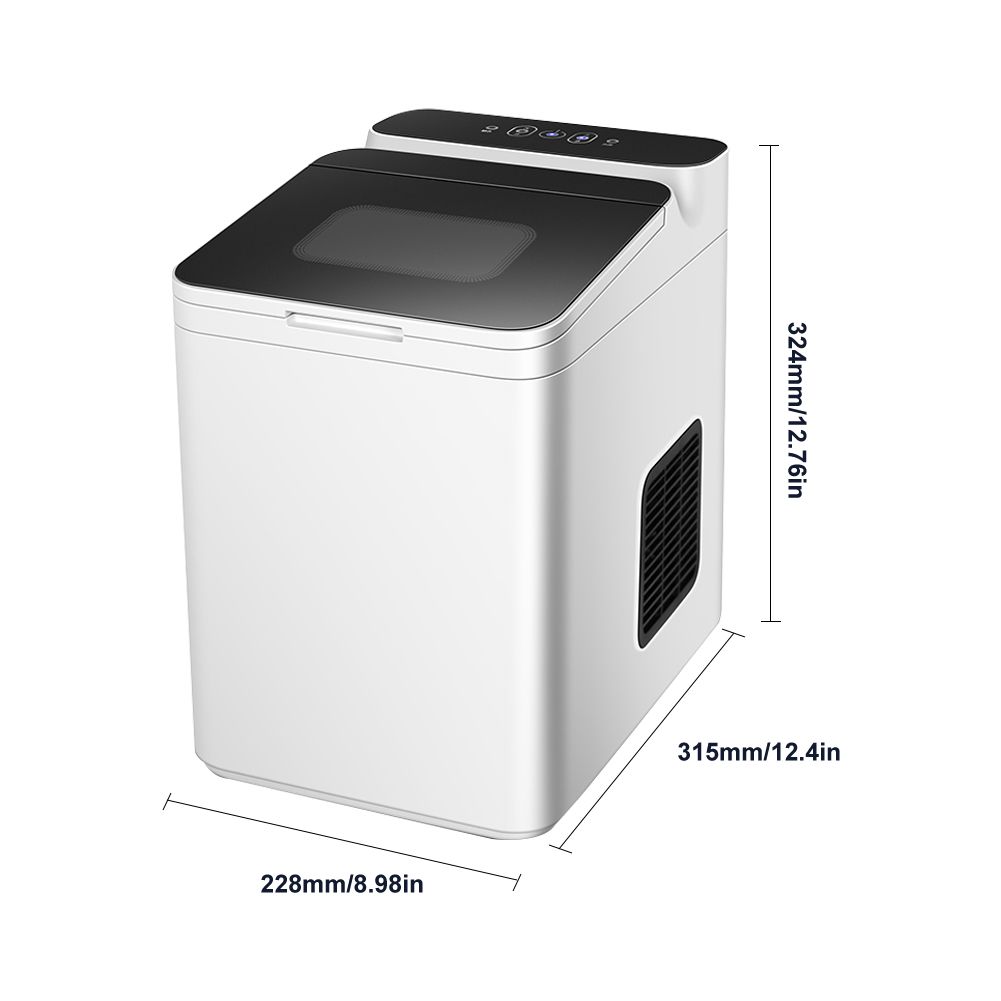 Elektrisk ismaskin Bänkskiva iskubstillverkningsmaskin 10-12KG/24H Automatisk vattenfyllning Kulformad ismaskin för hemmabar_voghion.com
