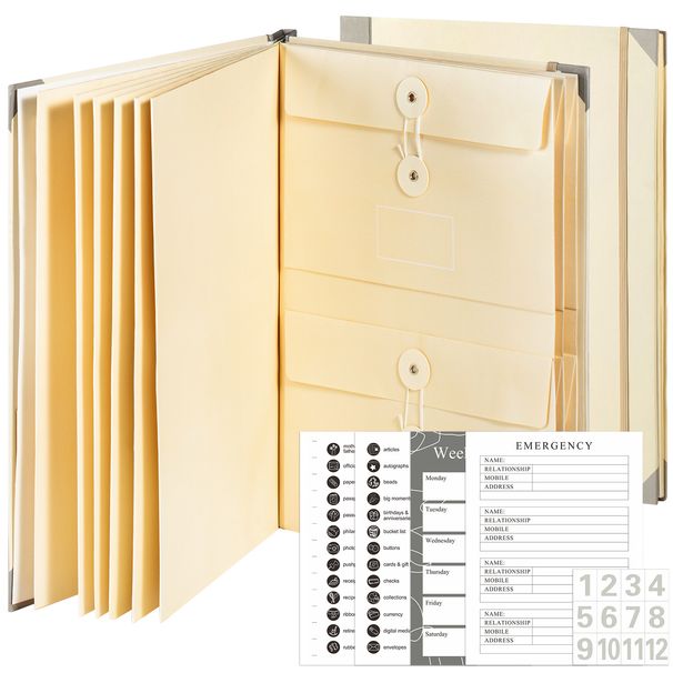 Raccoglitore "In Case I Go Missing" - Cartella portaoggetti tascabile Manila con adesivi, formato A4, 3 colori (blu, rosa, kaki), perfetta per viaggi, scuola e regali_voghion.com