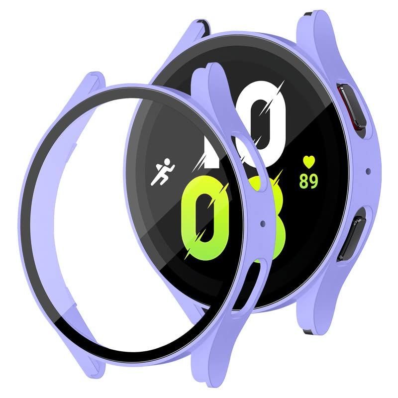 Glas + Hülle für Samsung Galaxy Watch 5/4 44 mm 40 mm Zubehör PC-Stoßstangenabdeckung Rundum-Displayschutzfolie Galaxy 5 pro 45 mm_voghion.com