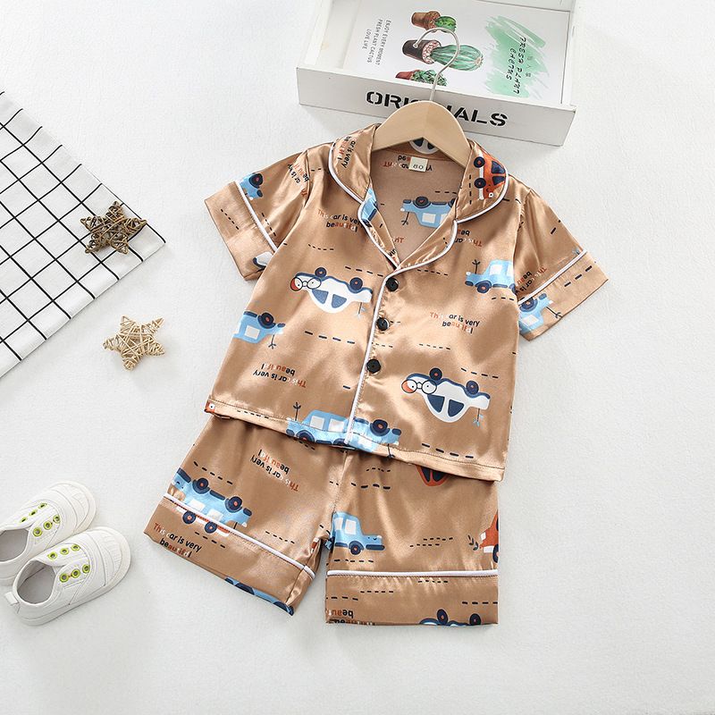 Kinderpyjamas Großhandel Sommer Neue Koreanische Stil Jungen Und Mädchen Hause Kleidung Cartoon Anime Kurzarm Shorts 80 160 Code_voghion.com