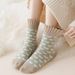 Neue Herbst- und Wintersocken für Damen, dicke Frotteesocken, mittellange Schlauchsocken, lässige warme Baumwollsocken, karierte Handtuchsocken, Wintersocken_voghion.com