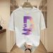 Women's Clothing National Trend Printing Loose Versatile Round Neck Cotton Short Sleeved T Shirt Trendy Design_voghion.com