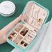 Elegant PU Leather Jewelry Box With Lid – Compact Organizer For Earrings, Necklaces & Rings (Multi-Layer Storage, 9.5x9.5x4.7cm, Multiple Colors)_voghion.com