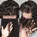 Water Wave Human Hair Wigs Full Machine Wig Indian Remy Human Hair Natural Color_voghion.com