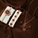 Harajuku temperament, literary, simple and versatile, small lace and diamond-studded ladies' quartz watch jewelry set_voghion.com