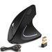 Ergonomic Vertical Wireless Mouse For Right Hand, 2.4G Silent Rechargeable Optical Mouse With Adjustable DPI (1600DPI), 6 Buttons, USB Receiver_voghion.com