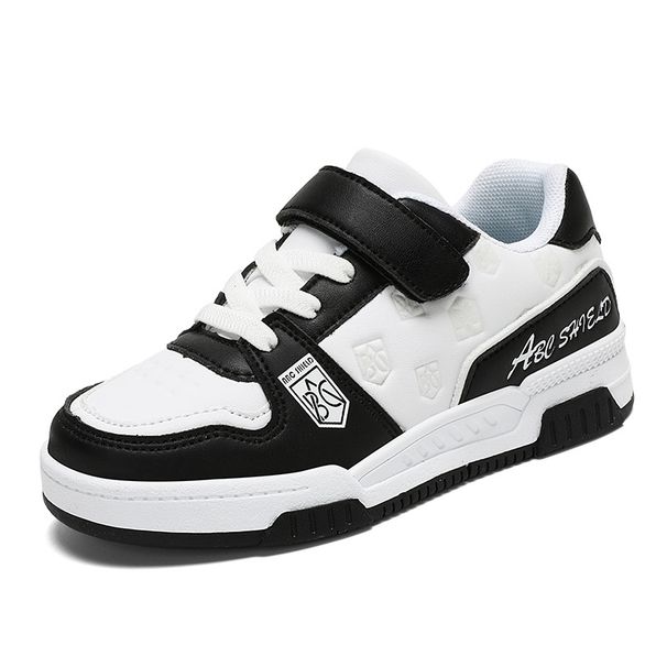 Kinderkleidung Jungenschuhe 2024 Herbst Neue Schulschuhe Bequeme Sportschuhe mit weichen Sohlen für Kinder aus Leder Anti-Skateboard-Schuhe_voghion.com