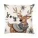Christmas Creative Snowman Elk Linen Pillow Cover Home Decoration Sofa Cushion Cover_voghion.com