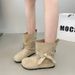 Bowknot Retro Französisch Weichen Sohlen Kurze Stiefel Für Frauen 2025 Herbst Neue Stil Modische Vielseitig Plissiert Kurze Stiefel_voghion.com