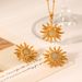 Collana/orecchini con ciondolo a forma di sole in acciaio inossidabile da 1/3 pezzi per donna, accessori per gioielli estivi con strass placcati in oro 18 carati_voghion.com