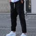 Cord Einfarbige Jogginghose Lose Gerade Multi-Pocket Herren Dünne Freizeithose Herbst Winter_voghion.com