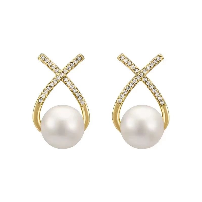 Sterling Sier VENUS Dampärlörhängen Modesmycken Pearl Inlay Party Present Partihandel_voghion.com