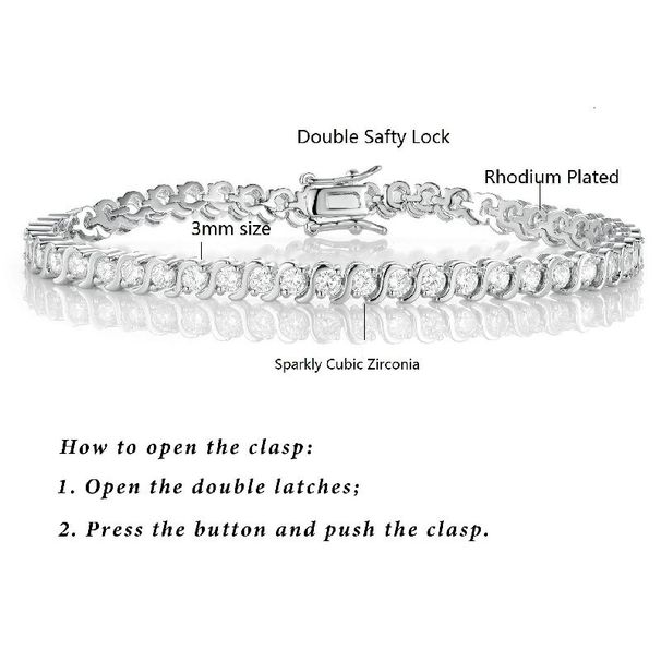 Women's Jewelry 3mm Tennis Bracelet With Micro-Paved Zircon Stones, Elegant Diamond-Like Chain For Women, Trendy Unisex Design, Perfect For Gifts_voghion.com