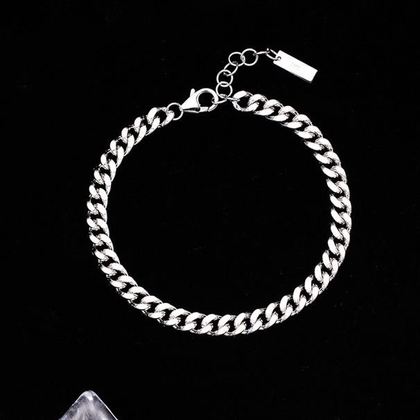 Bracciale a catena cubana da uomo in argento puro Hengyi Zhan S, di alta qualità, stile coreano, 2023, nuovo, alla moda, minimalista_voghion.com