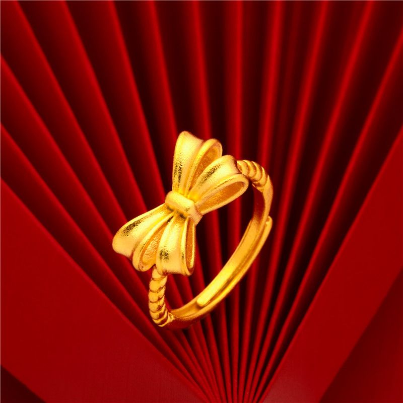 Mehrere Stile Vietnam Einstellbare Floral Peacock Kupfer Vergoldet DIY Index Finger Paar Ringe_voghion.com