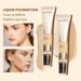 Long-Lasting Liquid Foundation - Golden Tube, Full Coverage & Transfer-Proof, Universal Shade For All Skin Tones_voghion.com