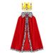 Jungen König Roten Mantel Für Erwachsene Kinder Prinz Robe Krone Samt Cape Kinder Geburtstag Halloween Party Cosplay Kostüm Zubehör_voghion.com