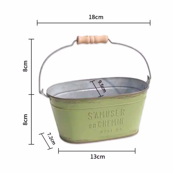 Trädgårdsbleck heminredning hink blomkruka B & B hängande blomredskap trädgård matvaror_voghion.com