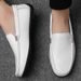Oberschicht-Loafer aus Rindsleder, lässige Ledersohle, weiche Oberfläche, atmungsaktiv, vielseitige Slip-On-Herrenschuhe für den Sommer_voghion.com