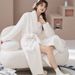 nightgown Women's Coral Fleece Thickened Fleece Long Pajamas Flannel Bathrobe Large Size Loungewear_voghion.com