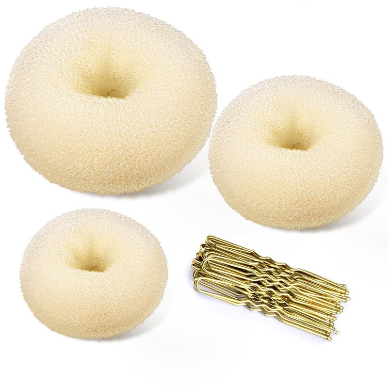 Set di strumenti per intrecciare i capelli con chignon, accessori per capelli, strumenti per intrecciare i capelli a forma di bocciolo di ciambella_voghion.com