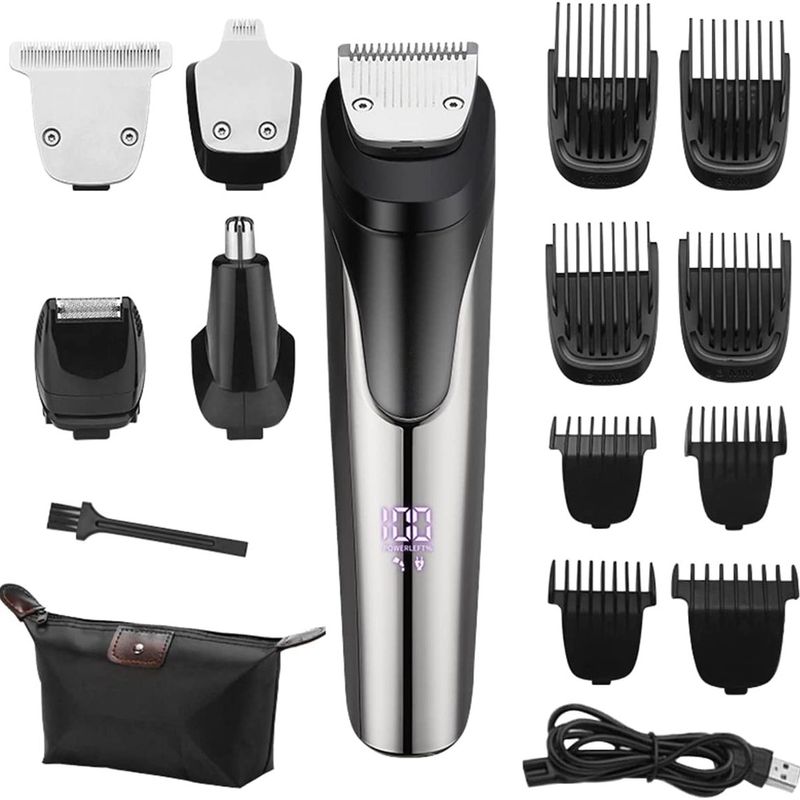 Beard Trimmer For Men, All-in-One Men's Hair Clipper Hair Trimmer Grooming Kit, Mustache Body Nose ar Facial Cutting Shaver,USB Rechargeable Cordless_voghion.com