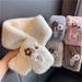 Rabbit Fur For Women, Autumn And Winter Korean Version, Cute Cartoon Flower, Plush Thickened Warm Student Neck_voghion.com