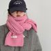 Sciarpa calda rosa ispessita coreana, lavorata a maglia in lana nuova, inverno 2025, carina sciarpa_voghion.com