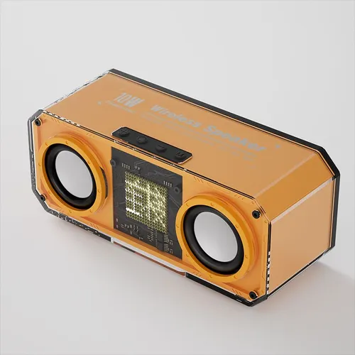 Mecha Pixel Transparent Speaker Audio Bluetooth HIFI Sound Quality Wireless Subwoofer Internet Celebrity Same Style_voghion.com